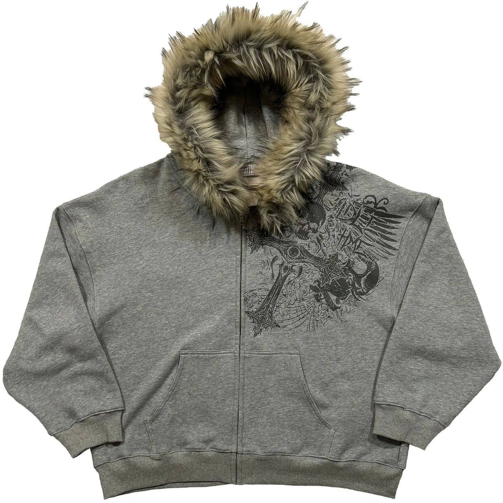 fur hoodie
